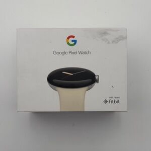Google GA03182-US Pixel Smart Watch 41mm GPS Only Silver/Chalk New Sealed